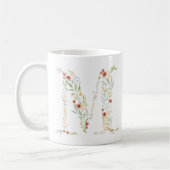 Boho-Aquarell-Blumenmuster Kaffeetasse (Links)