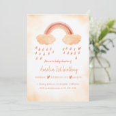 Boho Aquarell Einladung (Stehend Vorderseite)