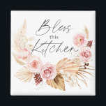 Boho Aquarell Floral Pampas Grass Küche Magnet<br><div class="desc">Boho Aquarell Floral Pampas Grass Kitekemagnet</div>