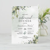 Boho Aquarell Grünpflanzen boho Probe Einladung (Stehend Vorderseite)