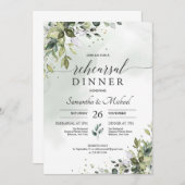Boho Aquarell Grünpflanzen boho Probe Einladung (Vorne/Hinten)