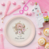 BOHO Aquarell Herbst Floral Blush Baby Girl Shower Pappteller (Party)