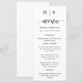 Boho-Aquarell-Herbstblumen Menükarte (Vorne/Hinten)