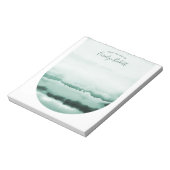 Boho Aquarell Krawatte-Dye Custom Notepad - Grün Notizblock (Rotiert)