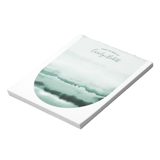 Boho Aquarell Krawatte-Dye Custom Notepad - Grün Notizblock (Rotiert)