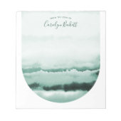 Boho Aquarell Krawatte-Dye Custom Notepad - Grün Notizblock (Vorderseite)