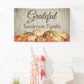 BOHO-Aquarell-Kürbis-Herbst-Thanksgiving-Party Banner (Insitu)