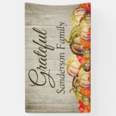 BOHO-Aquarell-Kürbis-Herbst-Thanksgiving-Party Banner (Vertikal)