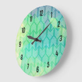 Boho Aquarell-Pfeil-geometrisches Muster Große Wanduhr (Winkel)