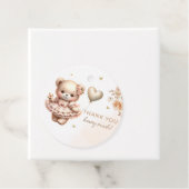 Boho Aquarell Teddy Bär Babydusche Danke Geschenkanhänger (Beispiel)