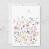 Boho Aquarell Wildblume Hochzeit Save The Date (Rückseite)