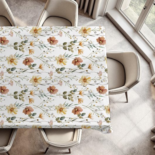 Boho-Aquarell-Wildblume Tischdecke