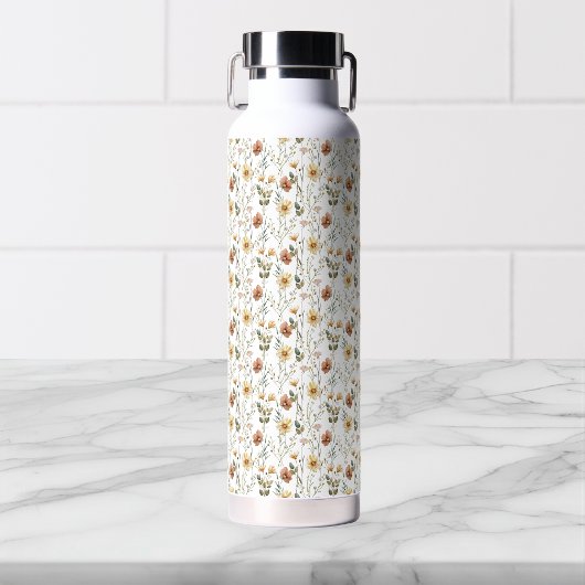 Boho-Aquarell-Wildblumen-Wasserflasche Trinkflasche