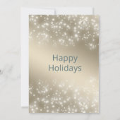 Boho Aquarell Wintergrün Gold Weihnachten Einladung (Rückseite)