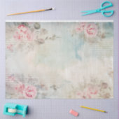 Boho Aquarellblau Rose Rose Rose Chic Blau Seidenpapier (Basteln)