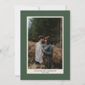 BOHO Aquarellblumen Pampas Graswald Grün Einladung (Rückseite)