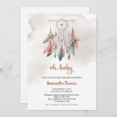 Boho Aquarellfarben Traumfrau Einladung (Vorne/Hinten)