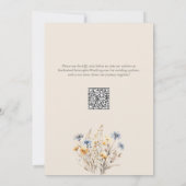 BOHO Aquarellfarben Wildblumen Elegante Beige Hoch Save The Date (Rückseite)