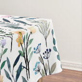 Boho Aquarellfarben-Wildblumen Malmuster Tischdecke (Beispiel)