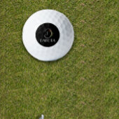 Boho Aquarellfarbenmonogramm D schwarz Golfball