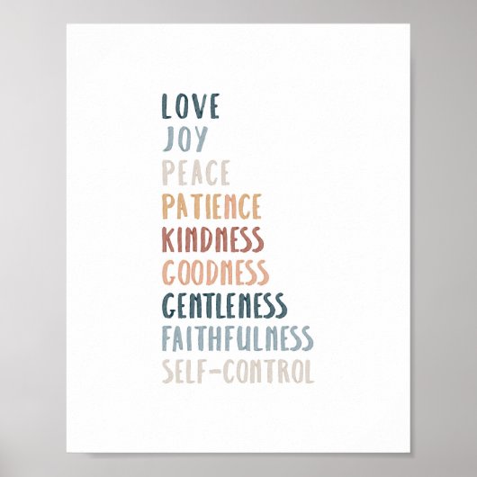 Boho Aquarellfrucht des Spirituosenposters Poster (Vorne)