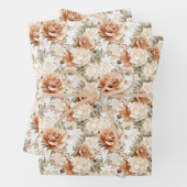 Boho Aquarellgrün und Terrakotta-Rose Geschenkpapier Set (Beispiel)