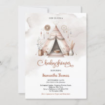 Boho Aquarellzelt geschlechtsneutral Elfenbeinrost