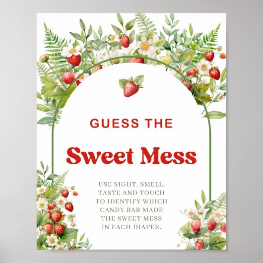 Boho Arch Berry Sweet Guess The Sweet Mess Game Poster (Vorne)
