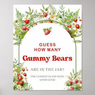 Boho Arch Berry Sweet rät wie viele Gummibären Poster