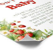 Boho Arch Berry Sweet sagt kein Babyspielzeichen Poster (Ecke)