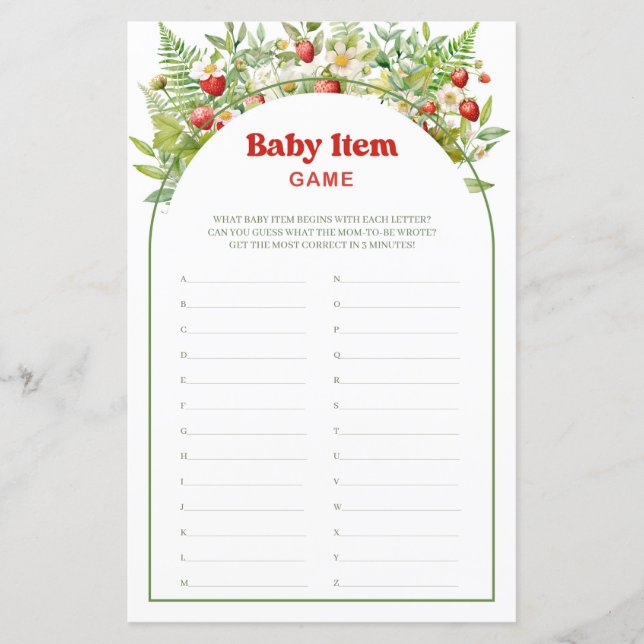 Boho Arch Berry Sweet Strawberry Baby Item Game (Vorderseite)