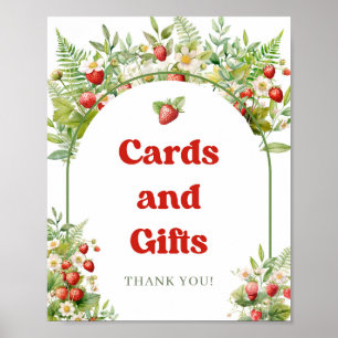 Boho Arch Berry Sweet Strawberry Karten und Gesche Poster