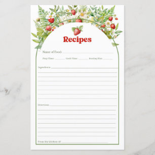 Boho Arch Berry Sweet Wild Strawberry Rezept Karte