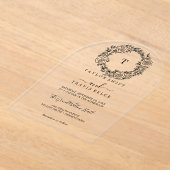 Boho Arch Botanische Akryllische Hochzeit Einladun Acryleinladungen (Ablage )