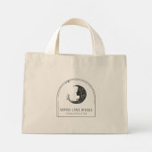 Boho Arch Celestial Crescent Moon Feminine Tragetasche (Rückseite)