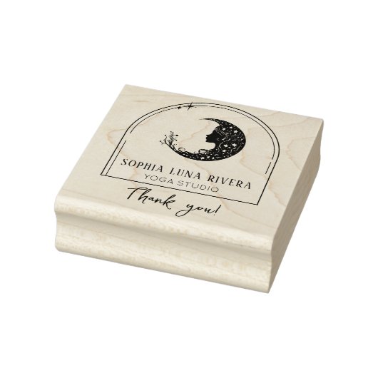 Boho Arch Celestial Crescent Moon Vielen Dank Gummistempel (Stempel)
