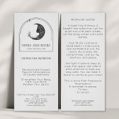 Boho Arch Celestial Crescent Moon Yoga Instructor Werbekarte