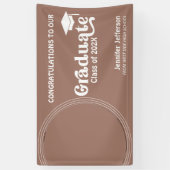 Boho Arch Chic Abschluss Erdtöne Dekoration Banner (Vertikal)