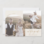 Boho Arch Cream Vorschlag Story 3 Foto Verlobung Ankündigung (Vorderseite)