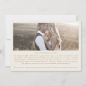 Boho Arch Cream Vorschlag Story 3 Foto Verlobung Ankündigung (Rückseite)