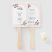 Boho Arch Dusty Orchids Floral Wedding Program Fächer (Vorne und Hinten)