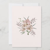 Boho Arch Dusty Orchids Flowy Floral Wedding Einladung (Rückseite)