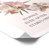 Boho Arch Dusty Orchids Flowy Wedding Poster (Ecke)