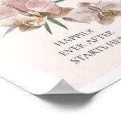 Boho Arch Dusty Orchids Flowy Wedding Poster (Ecke)