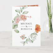 Boho Arch Earthy Floral All in One QR Code Wedding Einladung (Vorderseite)