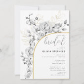 Boho Arch Elegantes Flora und Fauna Modernes Braut Einladung (Vorderseite)