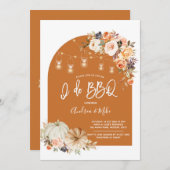 Boho Arch Fall Pumpki GRILLEN Couple Shower Einlad Einladung (Vorne/Hinten)