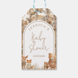 Boho Arch Fall Woodland Animals Baby Dusche Geschenkanhänger