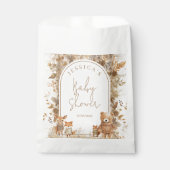 Boho Arch Fall Woodland Animals Baby Dusche Geschenktütchen (Vorderseite)