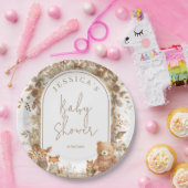 Boho Arch Fall Woodland Animals Baby Dusche Pappteller (Party)